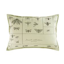 Coussin En Coton Et Lin Imprime Insectes 35x50 Maisons Du Monde Coussin Insectes Linge De Maison