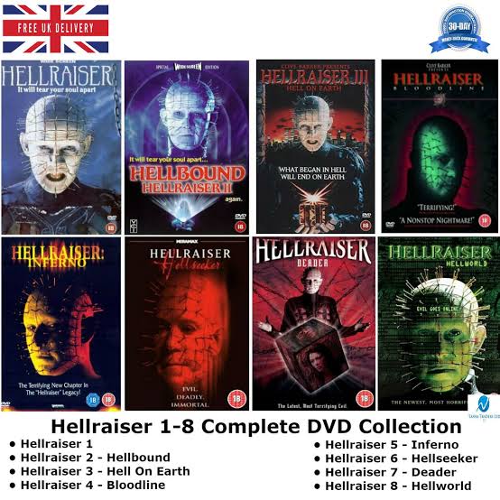Hellraiser Series 1-8 Complete All 8 Movies Film Collection Original Sealed  DVD | eBay