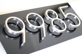Your plaque arrives with mounting hardware (2 standard keyholes). Modern Address Plaque Retro House Number Sign Modern House Numbers Wood Address Plaque Custom Address Modern House Number House Numbers House Exterior