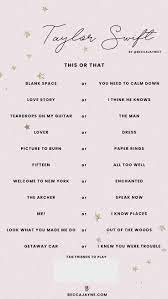 Taylor Swift This Or That Instagram Template Quiz Insta Game Song Fill In Games Friends Music Instagram Story Questions Taylor Swift Instagram Template