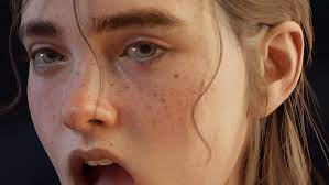 Ellie Williams, women, open mouth, freckles, The Last of Us, The Last of Us  2, closeup, digital art | 2091x1177 Wallpaper - wallhaven.cc