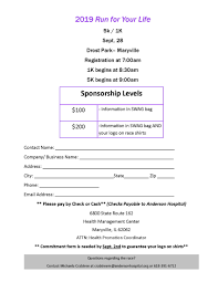 This is to enable ease and convenience when. Sponsors Needed For Relay For Life Event Anderson Hospital