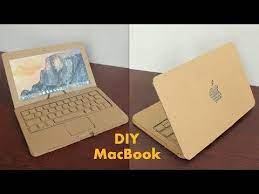 How To Make Apple Laptop With Cardboard At Home Diy Laptop For Kids Youtube Apple Laptop Diy Laptop Laptop