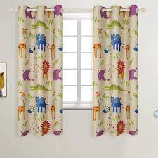 Buy top selling products like quinn medallion blackout grommet window curtain panel (single) and wamsutta® collective asher cotton chambray grommet blackout window curtain panel. Amazon Com Bgment Kids Blackout Curtains Grommet Thermal Insulated Room Darkening Printed Animal Zoo Patterns Nursery And Kids Bedroom Curtains Set Of 2 Curtain Panels 42 X 63 Inch Beige Zoo Home Kitchen
