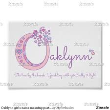 Oaklynn Girls Name Meaning Pastel Letter O Poster Zazzle Com In 2021 Names With Meaning Western Baby Names Baby Girl Names