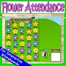 Spring Attendance For Smartboard Attendance Sheet Editable Attendance Chart