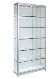 Made of an aluminum material it's very strong which. Aluminium Glass Display Cabinet 800x400x1980mm T5 Code 99762 Glass Cabinets Direct
