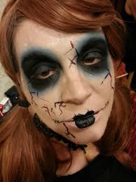 Halloween, broken doll, Horror Hound 2014 makeup by Pam Stephan