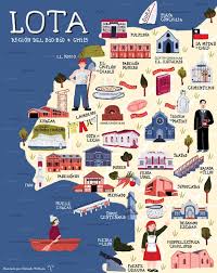 Mapa De Lota Illustrated Map Chile Daniela William Mapas Illustration Museos