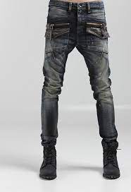 Mens Denim Motorcycle Jeans Pants Hip Hop Korean Fashion Style Designer Trousers Designer Clothes For Men Mens Pants Fashion Mens Outfits