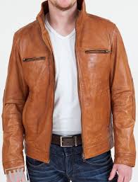 Mens Tan Leather Biker Jacket Monaco Uk Lj Leather Jacket Men Style Leather Jacket Men Stylish Jackets