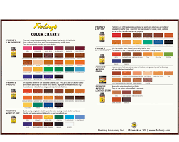 Fiebings Leather Dye Colour Chart