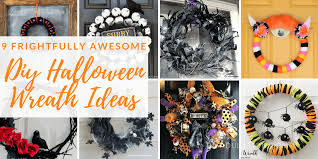 Use green florist wire to attach the garland to the wreath. 9 Frightfully Awesome Diy Halloween Wreath Ideas Diy Adulation