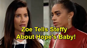 The bold and the beautiful (b&b) spoilers tease that florence flo' fulton's (katrina bowden) wishes won't turn out. The Bold And The Beautiful Spoilers Zoe Tells Steffy About Hope S Baby Week Of February 18 Preview Video Celeb Dirty Laundry
