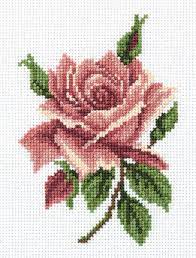 This cross stitch pattern is based on a vintage (probably victorian) painting of a peony. Klart Tea Rose Cross Stitch Kit 123stitch