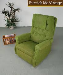 Big Comfy Retro Green Gliding Recliner Chair Furnish Me Vintage Recliner Chair Blue Chairs Living Room Tufted Arm Chair