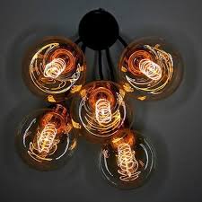 Nostalgic Globe G30 Spiral Filament Vintage Light Bulb 40 Watt Light Bulb Globe Light Bulbs Vintage Light Bulbs