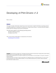 Just look at this page, you can download the drivers through the table through the. Developing V4 Print Drivers V1 2 Manualzz