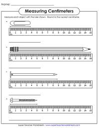 The ruler, shows both imperial and metric measurements. Metric Measurement Worksheets Centimeters Cm And Millimeters Mm