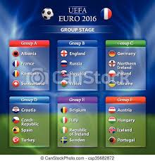 Successful bid for group stage and round of 16 but later changed to another venue in country. Euro 2016 Group Stage Concept For Any Design Canstock