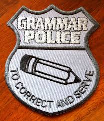 Image result for grammar police badge