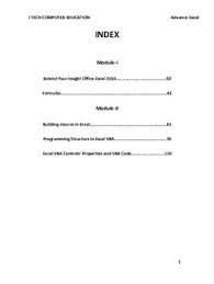 Excel vba (visual basic pour application) est un langage de programmation permettant d'utiliser du code visual basic pour exécuter les nombreuses fonctionnalités de l'application excel. Pdf Ms Excel Advanced Tutorial Pdf Free Pdf Download