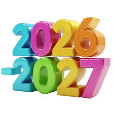 Modèle De Numérotation 2026 2027 PNG , 2026, Conception De Chiffres,  Audacieux Fichier PNG et PSD pour le téléchargement libre