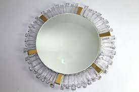 Is helping you enjoy the view with a mirror wall! Illuminated Crystal Glass Framed Mirror From Stolzle 1960s For Sale At Pamono