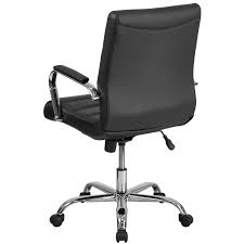 34h x 19 3/4w x 22 1/4d. Flash Furniture Mid Back White Leathersoft Executive Swivel Office Chair With Rose Gold Frame And Arms Walmart Com Walmart Com