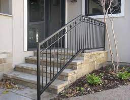 Vevor wrought iron handrail, fit 2 or 3 steps outdoor stair railing, adjustable front porch hand rail, black transitional hand railings for concrete steps or wooden stairs with installation kit 4.8 out of 5 stars 15 Outdoor Wrought Iron Railings 53wroughtironoutdoorrailings Railings Outdoor Outdoor Stair Railing