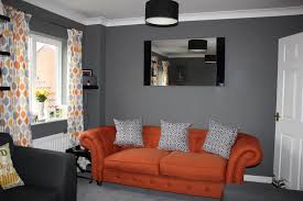 Burnt orange sofa living room contemporary with love seats. Inspirational Living Room Ideas Living Room Design Gray And Burnt Orange Living Room