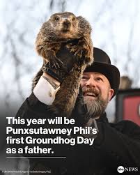When Punxsutawney Phil makes his key weather prediction this coming Groundhog  Day, Feb. 2, it will be the first year he'll be doing so as a parent. The  famous groundhog and his