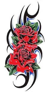 Grey ink tribal rose tattoo design. 63 Mens Tribal Rose Tattoo 2020