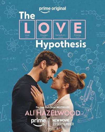 First poster for 'THE LOVE HYPOTHESIS' starring Lili Reinhart and Tom  Bateman. Premiering September 23 on Prime Video.