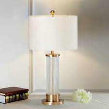 Contemporary Simple Table Lamp Bedroom Study Room Table Lamp Iron Glass Fixture Fabric Round Shade Desk Lamp Lamp Table Lamp Bedroom Lamps