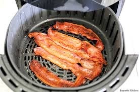 You can cook bacon of any thickness in an air fryer, but it's easiest to choose pieces that are all. Air Fryer Bacon Perfectly Crispy Without The Mess Farmette Kitchen