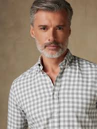 Danny grey check flannel slim fit shirt