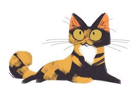 Draw eyes, nose and cat's mouth, using the outline drawn in the previous step. Daily Cat Drawings 272 Calico Sketch Cute Cat Drawing Animal Drawings Cat Drawing