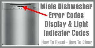 Miele Dishwasher Error Codes Display Light Indicator Codes