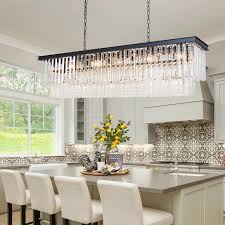 Arotikee Large Rectangular Dining Room Chandelier for Extra-Long Tables,  55'' Linear Light Fixture with 21 Lights, Not for Kitchen Island or Small  Dining Rooms - Amazon.com