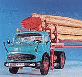 Logging Equipment -- Mercedes Round Nose Tractor w/Loading Crane & Skeleton  Log Trailer