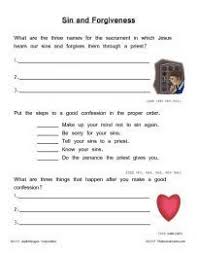 Sin And Forgiveness Worksheet In Color That Resource Site Worksheets For Kids Sacraments Activities Sunday School Worksheets