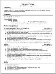 Museum Assistant Position Resume Examples Resume Cv