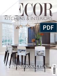 A large center island has a honed colorado gold marble countertop on top of a dark brown base. Decor Kitchens Interiors November 2014 Ie Pdf Kitchen Refrigerator