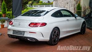 Amg body kit, 19inch multi spoke amg wheels, the flat bottomed sports steering wheel, more sporty. Mercedes Benz Malaysia Launches The Updated C Class Coupe Autobuzz My