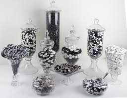 Black And White Candy Table Black And White Candy Table Ideas Table And Chair Design Ideas White Candy Bars White Candy Table Black Wedding Table Setting
