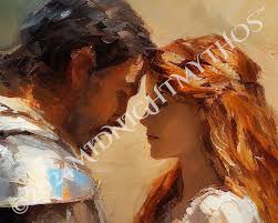 Arthur and Guinevere: Lovers Embrace