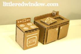 Next story how to sky wolf family diy the sunflower cartoon for kids. Diy Cardboard Box Toy House Little Red Window