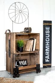 After talking to my friend and gett… Faux Industrial Cart Coffee Crate Side Table