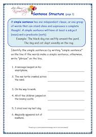 Sentence Structure Worksheet Complex Sentences Worksheets Sentence Structure Simple Sentence Structure